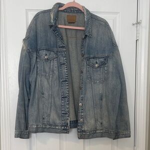 American Eagle Outfitters Light Blue Washed Denim Jacket